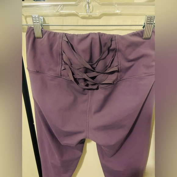 Yogalicious Lux High Waist Leggings with Criss Cross Back in Blueberry Ice - Picture 6 of 7